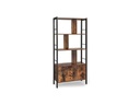 VASAGLE Regal mit 4 Ebenen 74 x 154.5 cm, Braun/Schwarz