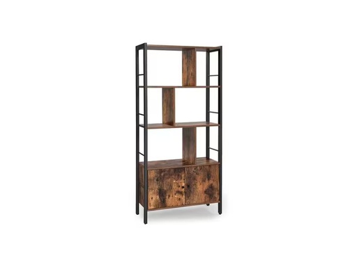 [90276993 1508818] VASAGLE Regal mit 4 Ebenen 74 x 154.5 cm, Braun/Schwarz