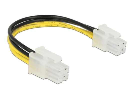 [90047202 675263] Delock Stromkabel 4Pin - 4Pin (m-m) 15 cm