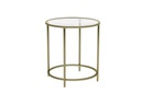 VASAGLE Beistelltisch rund 50 x 55 cm, Gold