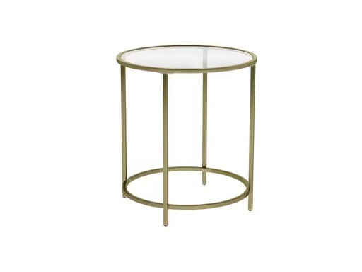 [90277233 1508805] VASAGLE Beistelltisch rund 50 x 55 cm, Gold