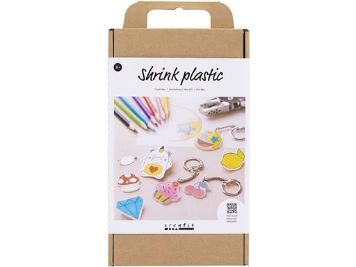 [90277338 1468170] Creativ Company Bastelset Plastikschrumpf Schlüsselbänder