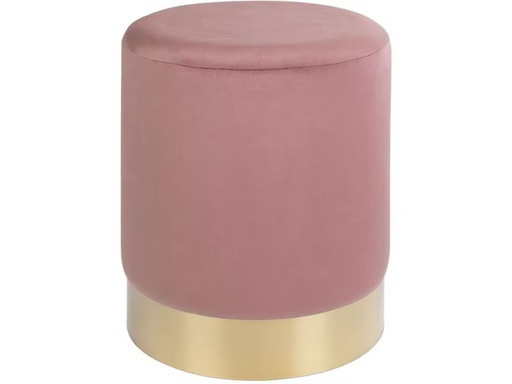 [90277381 1509496] House Nordic Hocker Gamby Ø 34 cm, Messing/Rosa
