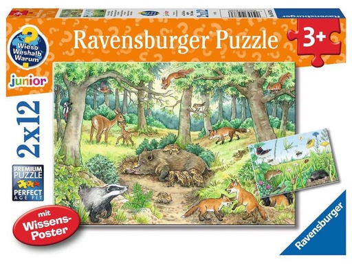 [90277452 1487854] Ravensburger Kleinkinder Puzzle WWW Tiere im Wald und auf der Wiese