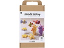 Creativ Company Bastelset Nadelfilzen Wolle, Filz, Schablonen