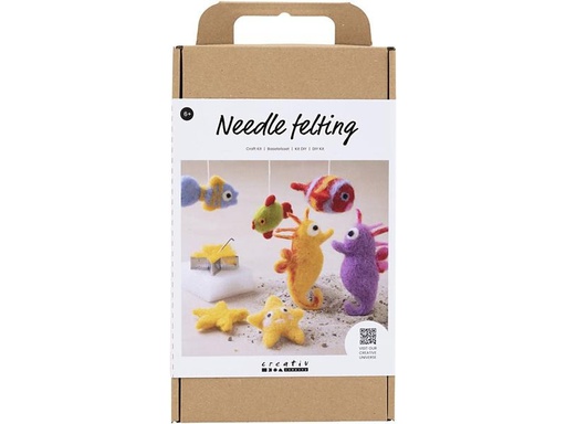 [90277540 1468173] Creativ Company Bastelset Nadelfilzen Wolle, Filz, Schablonen
