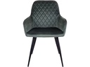 House Nordic Stuhl Harbo 65 x 57 x 87, Grün/Schwarz, 2 Stück