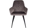 House Nordic Stuhl Harbo 65 x 57 x 87, Grau/Schwarz, 2 Stück