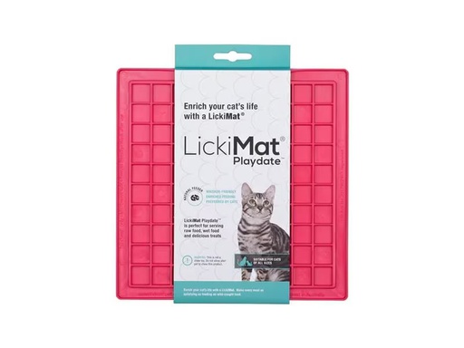 [90277751 1504180] LickiMat Futtermatte Cat Playdate, 20 x 20 cm, Pink