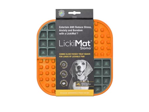 [90277802 1504167] LickiMat Futtermatte Dog Slomo, 20 x 20 cm, Orange