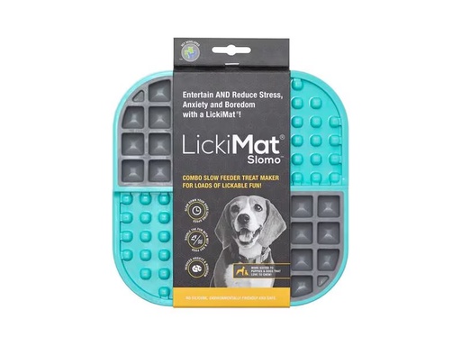 [90277813 1504168] LickiMat Futtermatte Dog Slomo, 20 x 20 cm, Türkis