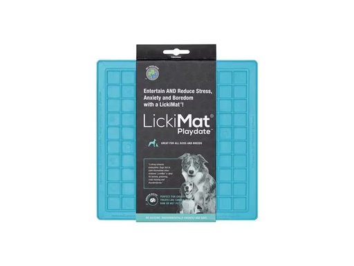 [90277961 1504165] LickiMat Futtermatte Dog Playdate, 20 x 20 cm, Türkis
