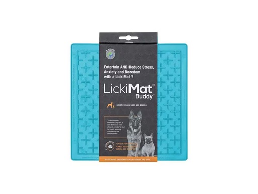 [90277995 1504159] LickiMat Futtermatte Dog Buddy, 20 x 20 cm, Türkis