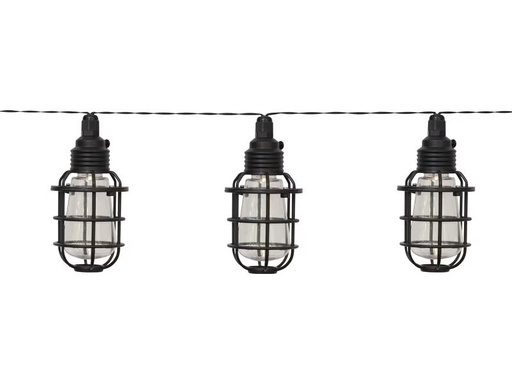 [90278003 1160560] Star Trading Lichterkette Solar Cage 210 cm, Schwarz