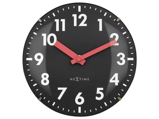 [90278258 1452277] NeXtime Wanduhr Duomo Mini Schwarz