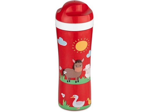 [90279015 1520712] Koziol Trinkflasche Oase Farm, 425 ml, Rot