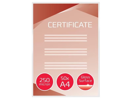 [90279134 1510306] GBC Laminierfolie Document A4, 250 Mikron, 50 Stück, glänzend