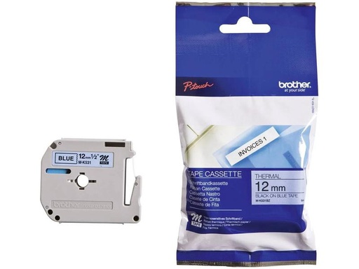 [90279166 8202] Brother Beschriftungsband M-K531 Schwarz auf Blau
