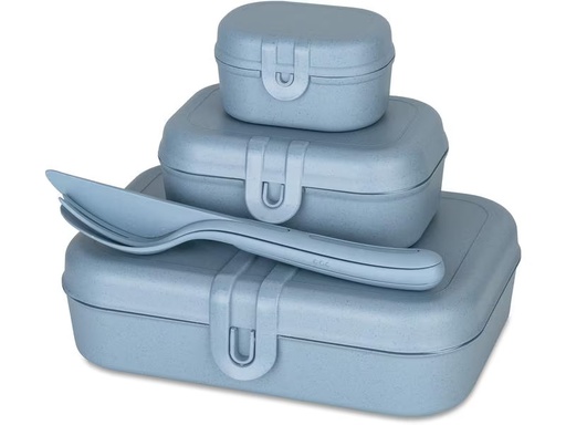 [90279199 1520747] Koziol Lunchbox Pascal Ready 4-teilig, Blau