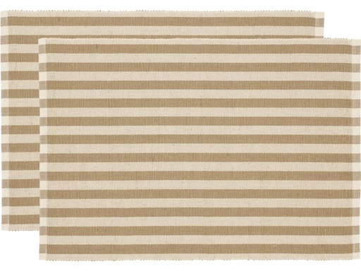[90279293 1515962] Södahl Tischset Statement Stripe 48 cm x 33 cm, 2 Stück, Beige