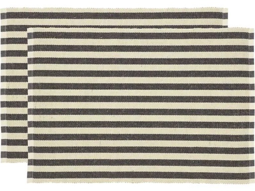 [90279295 1515964] Södahl Tischset Statement Stripe 48 cm x 33 cm, Beige/Schwarz