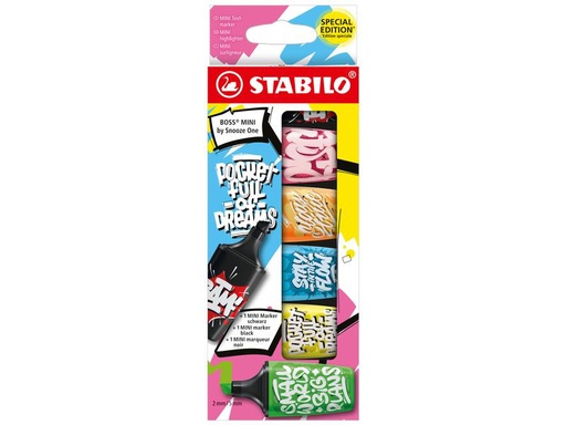 [90279353 1512562] STABILO Textmarker Boss Mini Snooze Mehrfarbig, 6-teilig