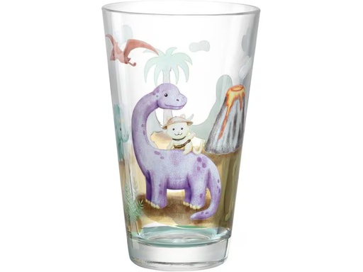 [90279394 1506184] Leonardo Kindertrinkglas Avventura 300 ml, 6 Stück, Dinosaurier