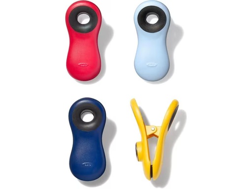 [90279448 1523008] Oxo Good Grips Verschlussklammer 4 Stück, Mehrfarbig