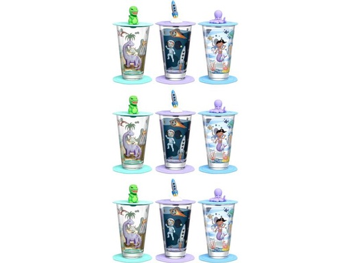 [90279477 1506173] Leonardo Kindertrinkglas Avventura 300 ml, 9-teilig, Assortiert