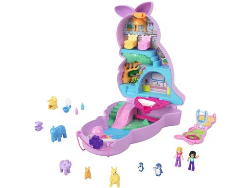 [90279844 1480961] Polly Pocket Spielset Polly Pocket Mama und Joey Känguru Schatulle