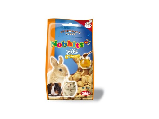 [90279876 1480107] Nobby Snack Nobbits Milk &amp; Honey, 75 g