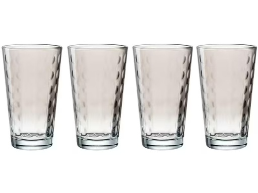[90279941 1506123] Leonardo Trinkbecher LD Optic XL 540 ml, 4 Stück, Grau