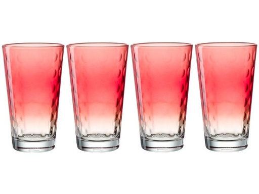 [90280051 1506126] Leonardo Trinkbecher LD Optic XL 540 ml, 4 Stück, Rot