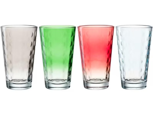 [90280120 1506127] Leonardo Trinkbecher LD Optic XL 540 ml, 4 Stück, Assortiert