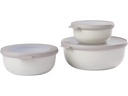 MEPAL Multischüssel-Set Cirqula Set 3-teilig rund 1.25 l, Weiss