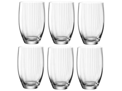 [90280882 1329167] Leonardo Longdrinkglas Poesia 460 ml, 6 Stück, Transparent