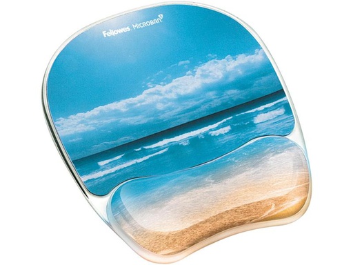 [90280910 1522534] Fellowes Bedruckte Mausmatte Sandstrand Blau