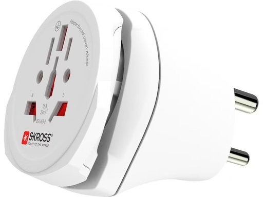 [90281045 1515870] SKROSS Reiseadapter Combo World India