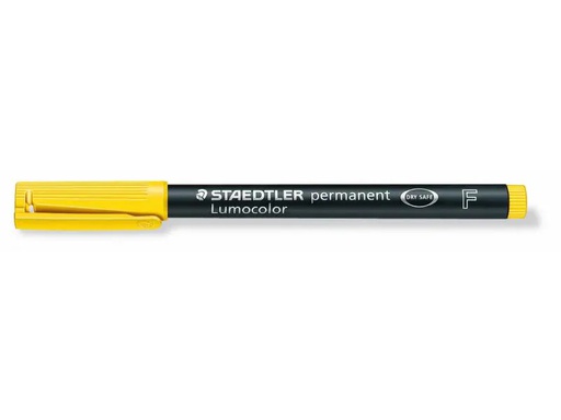 [90047692 914779] Staedtler Folienstift Lumocolor 318 F Gelb, permanent