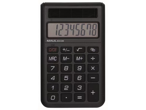 [90281273 1509649] Maul Taschenrechner ECO 250, 8 Stellen, Schwarz