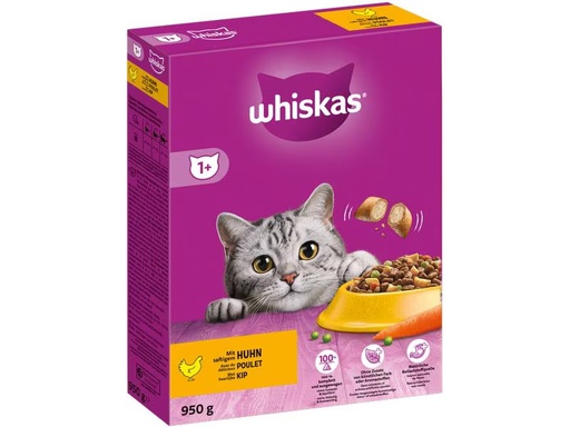 [90281279 1525430] Whiskas Trockenfutter Adult Huhn, 950 g