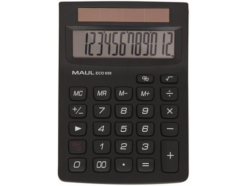 [90281346 1509647] Maul Taschenrechner ECO 650, 12 Stellen, Schwarz