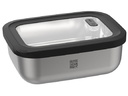 GEFU Vorratsdose Provido Eckig, 0.6 l, Schwarz/Silber matt