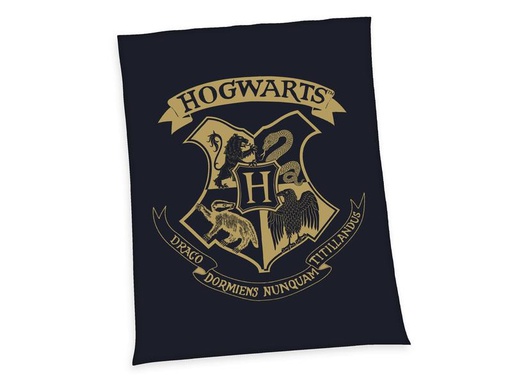 [90281440 1522128] Herding Decke Harry Potter 150 x 200 cm, Dunkelblau/Gold