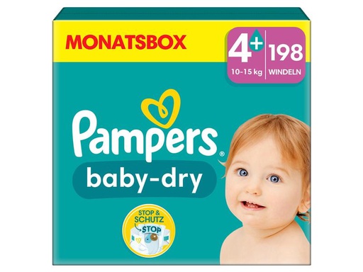 [90281477 1518524] Pampers Windeln Baby Dry Maxi Plus Grösse 4+