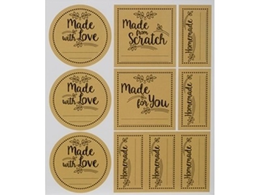 [90281621 1526207] Kilner Motivsticker 30 Stück Braun