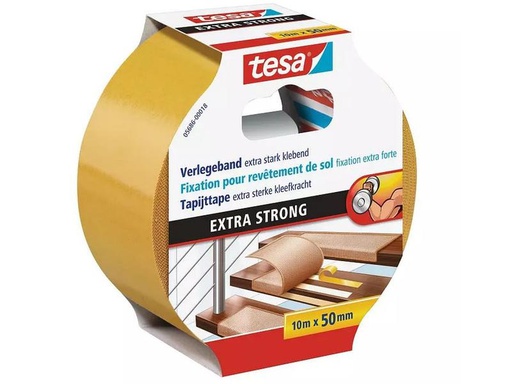[90281796 1510374] tesa Verlegeband -Set extra stark, 10 m x 50 mm, 6 Rollen