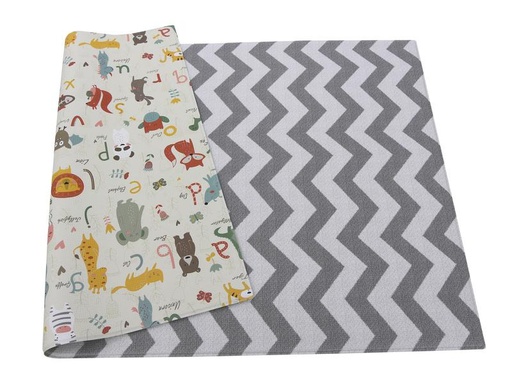[90282484 1467638] Dwinguler Spielmatte Slim Zig Zag Grau 180 x 140 cm