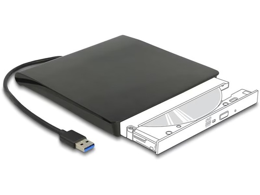 [90282741 1523201] Delock Externes Gehäuse USB Typ-A - 5.25 Slim SATA Laufwerke