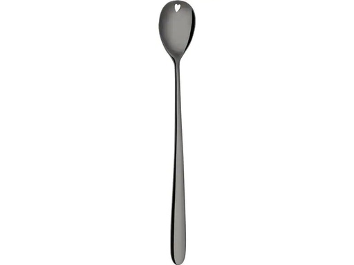 [90283118 1452579] Sola Latte Macchiato Löffel Alpha mit Herz 1 Stück, Grau